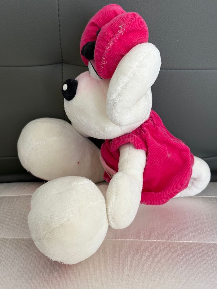 Peluche Diddlina avec une robe rose & nœud assorti - photo numéro 2