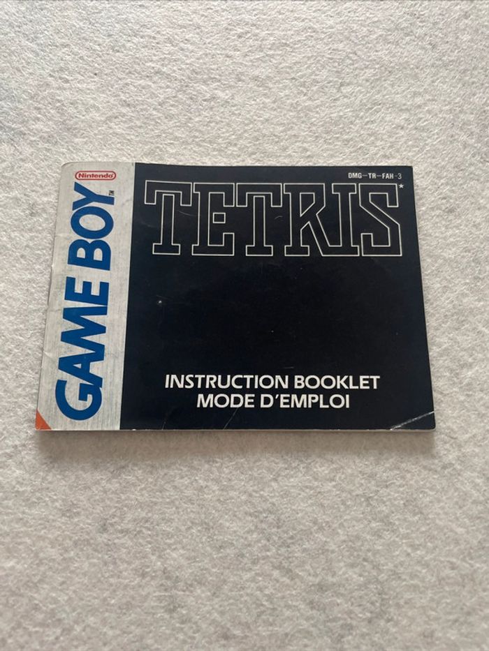 Notice Tetris Nintendo Game Boy FAH-3