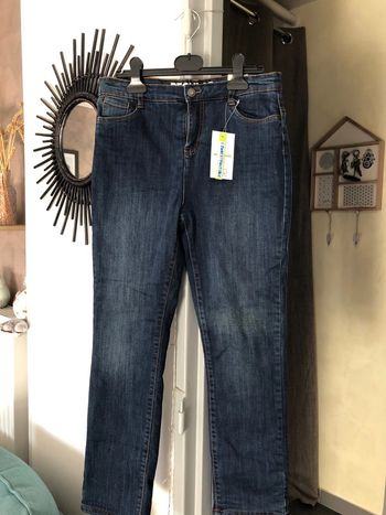 Vertbaudet - Jean droit indestructible doublé polaire garçon denim brut Taille 12ans