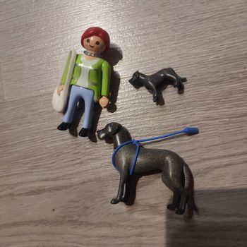 Playmobil 5210 dogue allemand et son petit complet