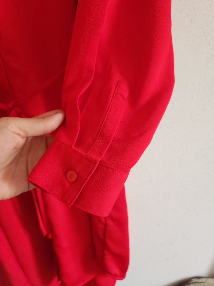 Robe chemise rouge Åhléns – taille 40 - photo numéro 5