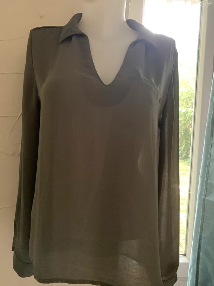 Blouse Bonobo kaki taille 38 manches longues - photo numéro 2