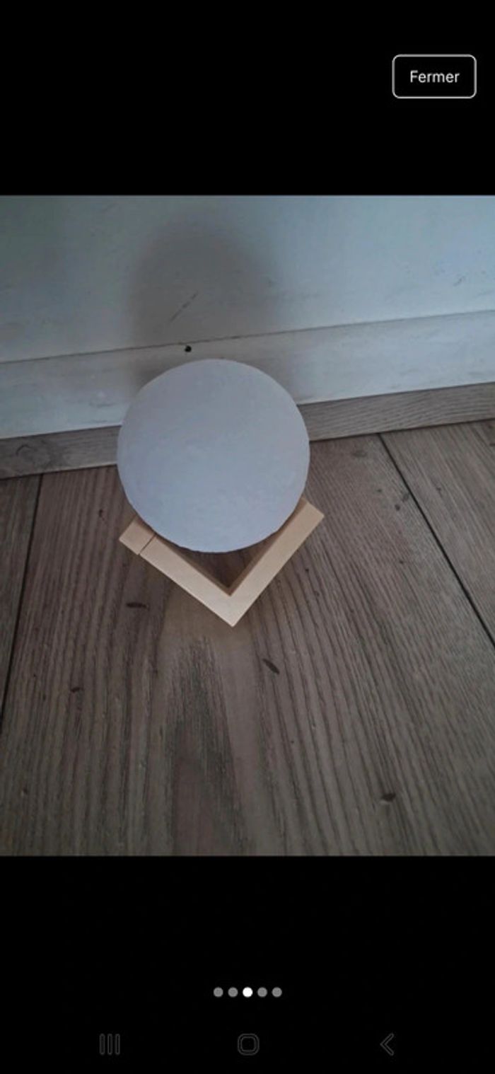 Veilleuse lune + socle (blanc chaud). Snoezelen retour au calme sensoriel - photo numéro 3