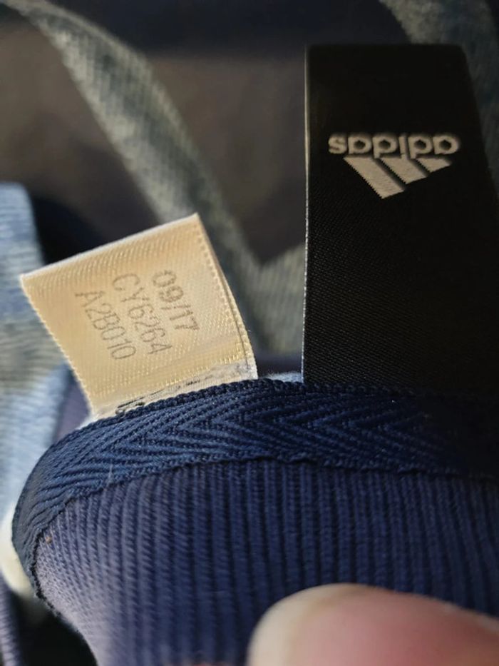 Tshirt homme Adidas M bleu marine/bleu ciel - photo numéro 3