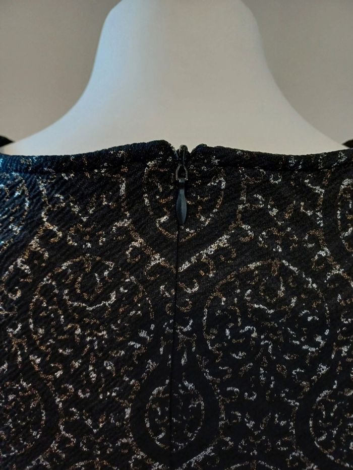 Robe noire courte à motifs Vintage Love taille S 36 - photo numéro 6