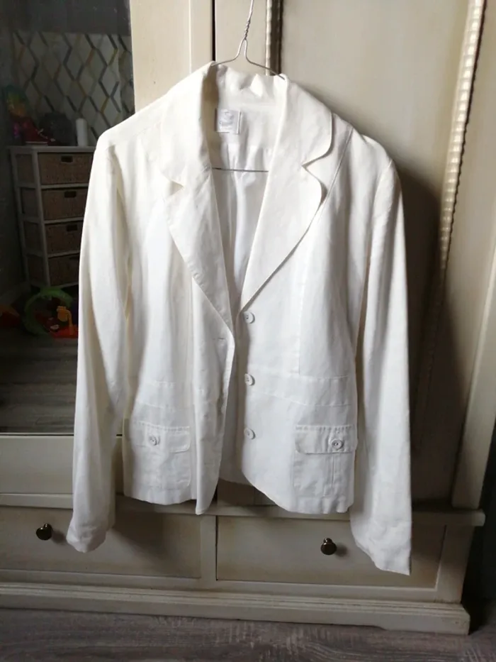 Veste tailleur écru 42