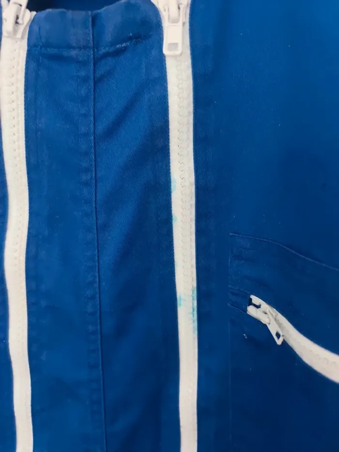 Combinaison bleu de travail double zip L - photo numéro 2