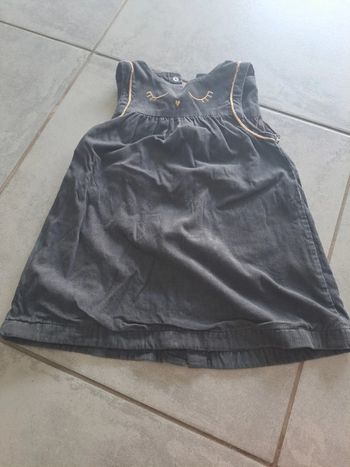 Robe velour manche courte 18 mois