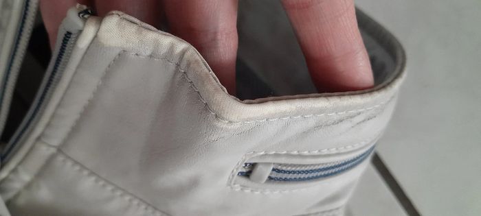 Veste simili cuir gris clair Célio - photo numéro 5