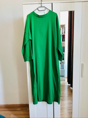 Robe longue verte unie New Collection Taille Unique