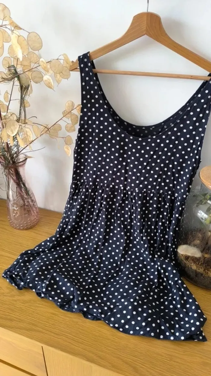 Petite Robe marine à pois 38 - photo numéro 2