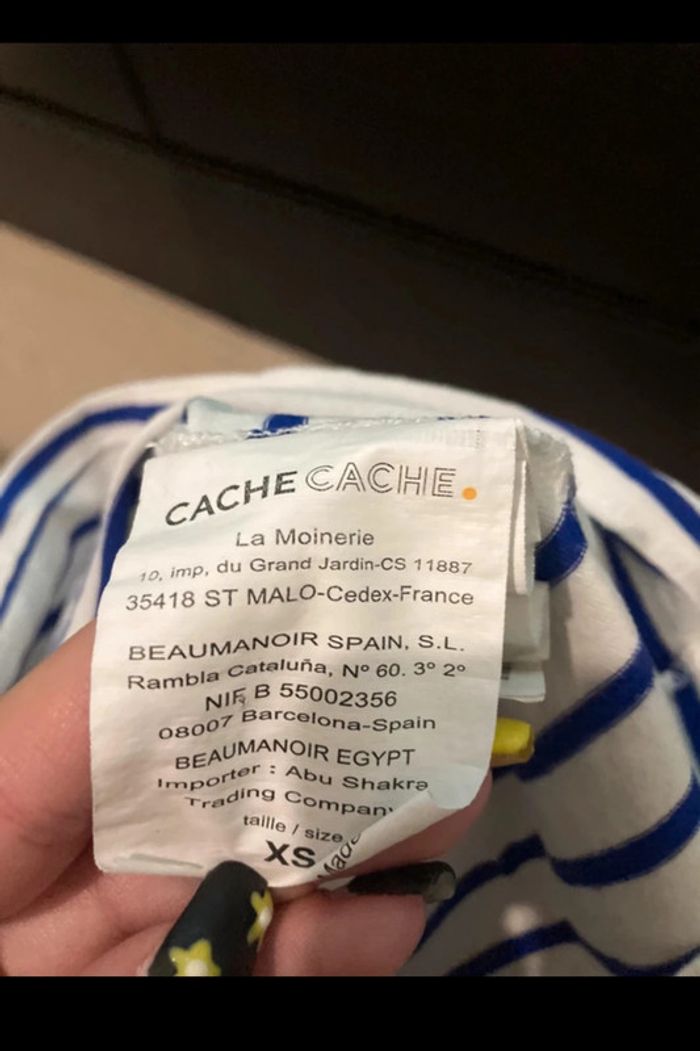 Tee shirt marinière taille XS - photo numéro 2