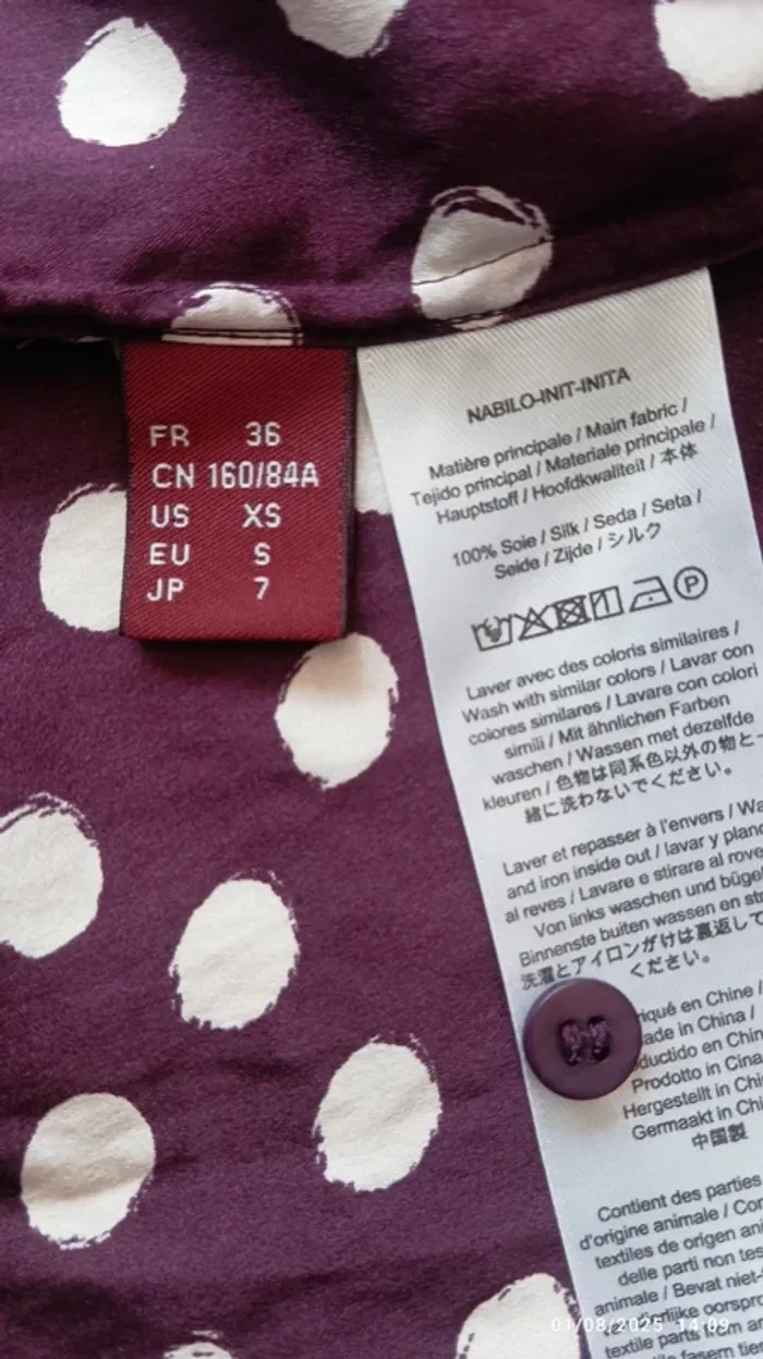Chemisier 100 soie comptoir cotonniers - photo numéro 4