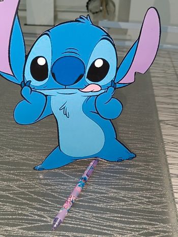 Stylo à bille bleue-Stitch violet 💜