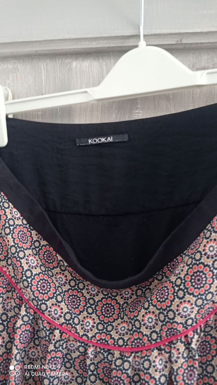 Jupe  Kookaï noire imprimée taille M comme neuve. - photo numéro 2
