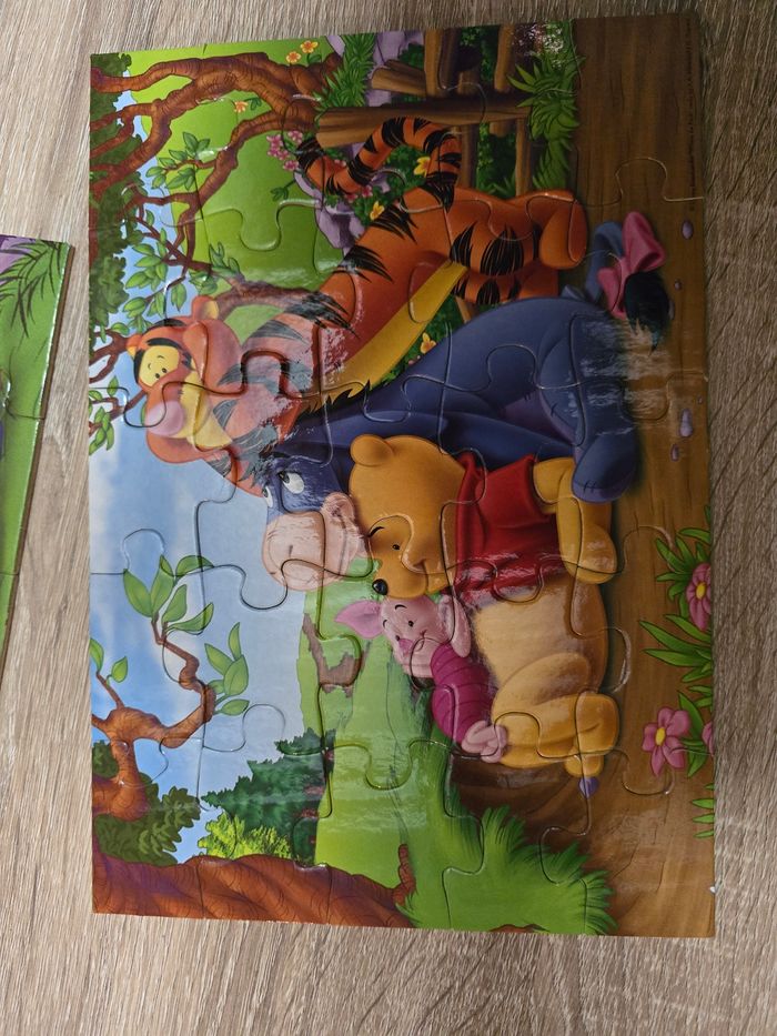 2 Puzzles winnie en bois - photo numéro 2