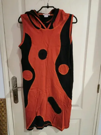 Robe lutin L brique et noir