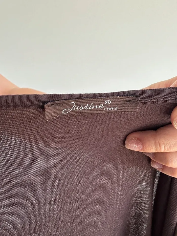 Haut marron vintage y2k années 2000 à motifs taille XL - photo numéro 10