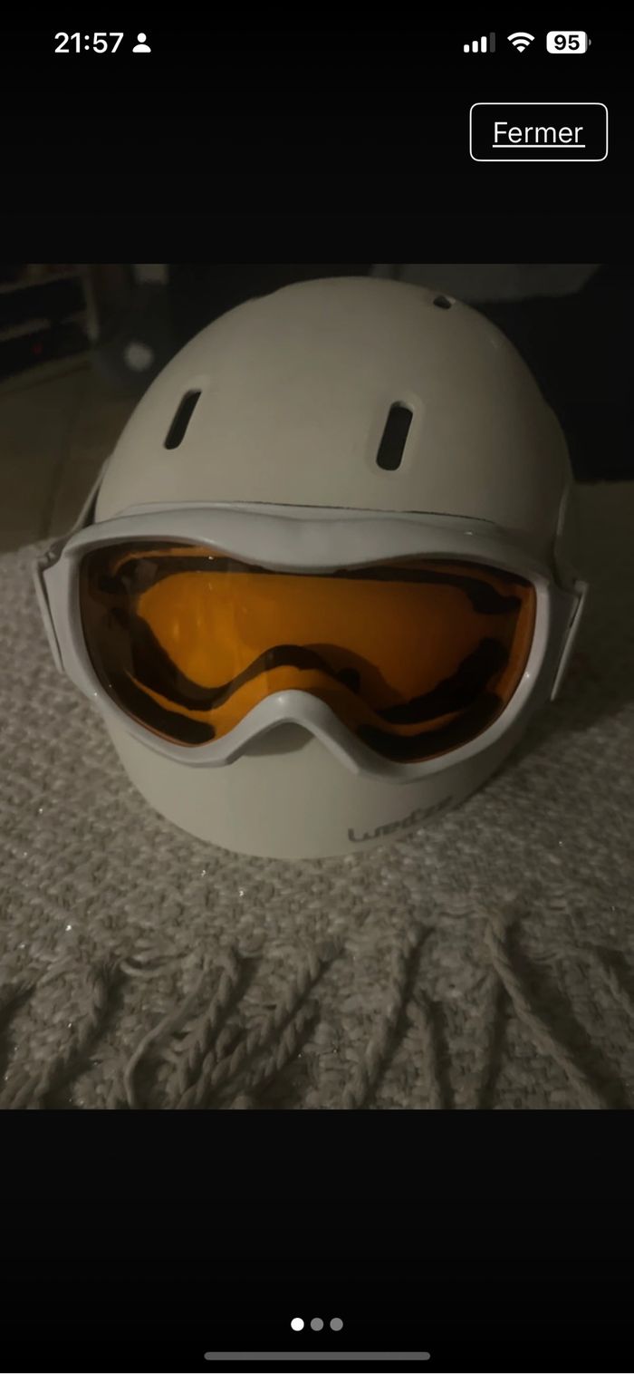 Casque de ski et masque