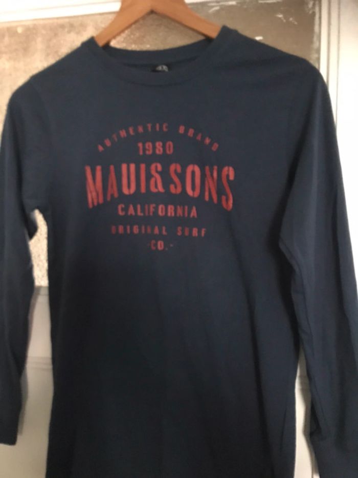 T-shirt manches longues marque Maui and sons taille 12 ans - photo numéro 3