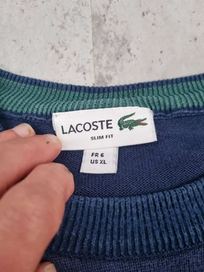 Sweat Lacoste Bleu Marine – Taille XL Homme - photo numéro 6