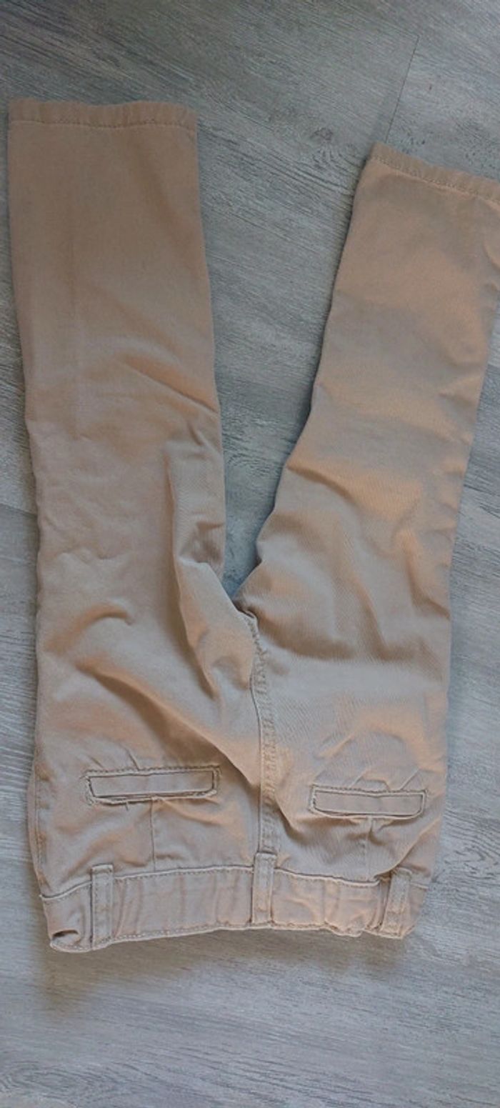 Pantalon chinois slim beige camel 2 ans - photo numéro 2