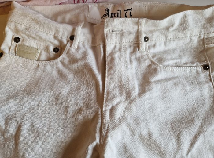 Jeans blanc  droit taille 34 , marque April 77 - photo numéro 3