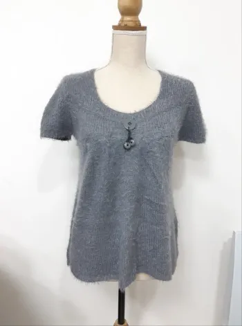 Pull gris manches courtes Armand Thiery
