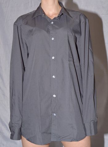 chemise homme manches longues gris uni taille XXL-41/42 régular