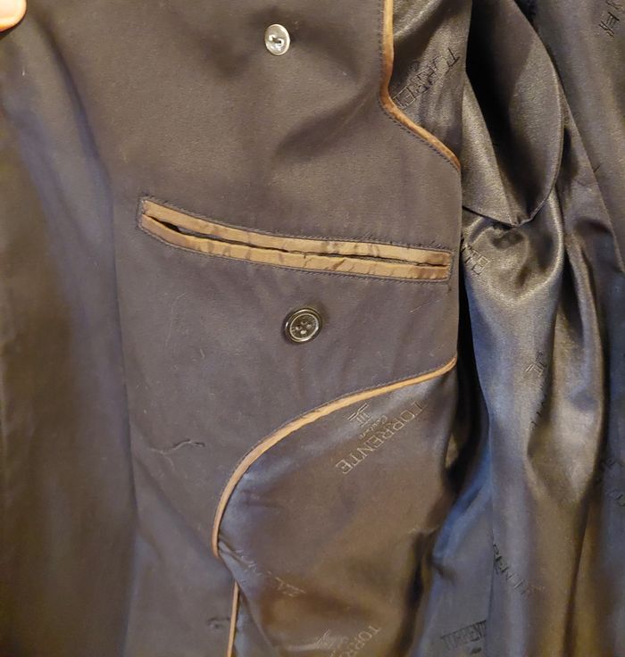 Manteau long homme noir Torrente - photo numéro 4