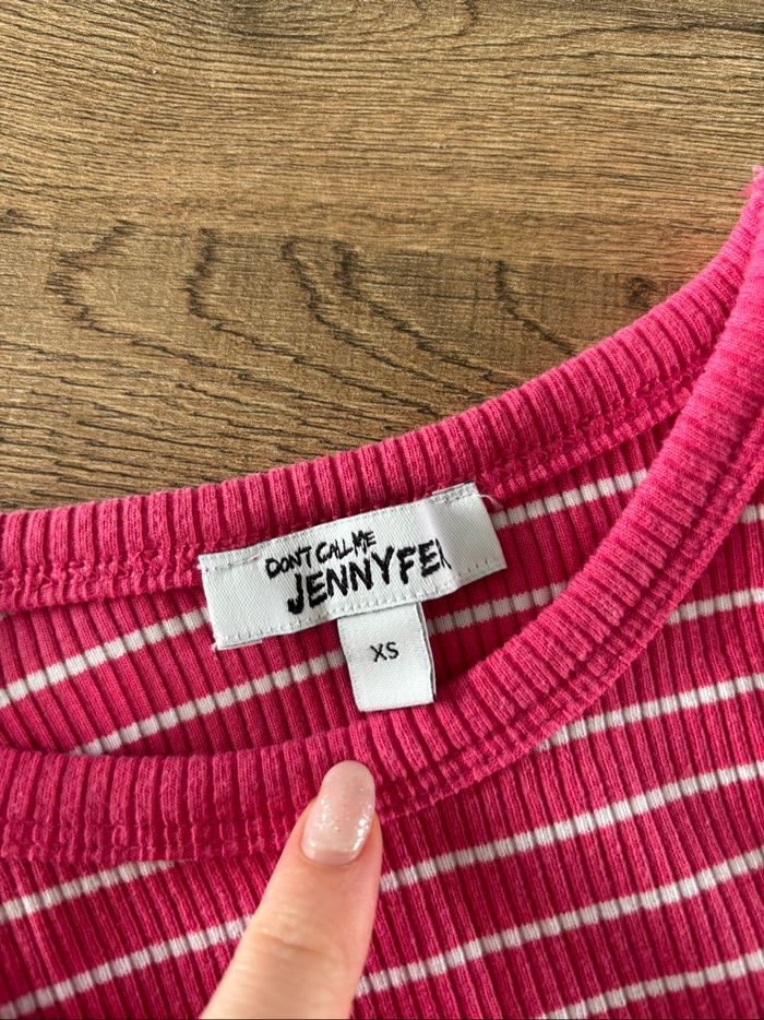 Débardeur rayé rose et blanc Jennyfer - Taille XS - Neuf - photo numéro 2