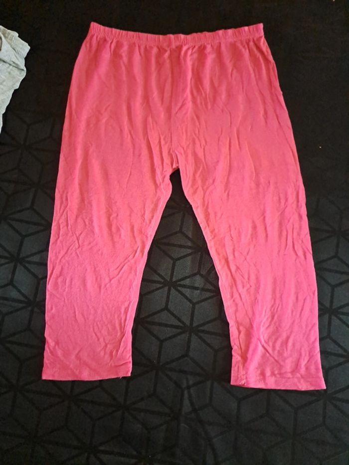 Lot de 2 leggings courts gris et rose taille unique - photo numéro 7