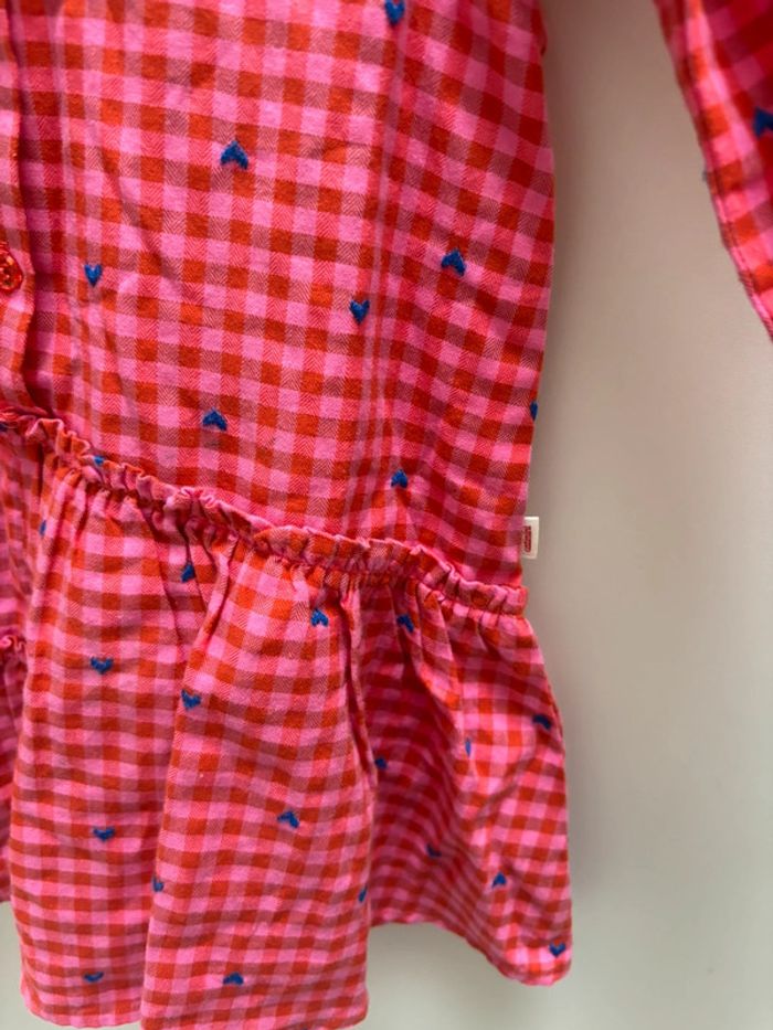 Robe à carreaux rouge et rose Catimini taille 3 ans - photo numéro 3