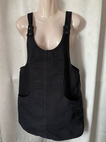 Robe salopette noire tissus jeans S Pull&Bear