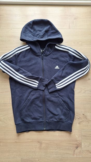 Adidas sweat à capuche zippé marine 13/14 ans