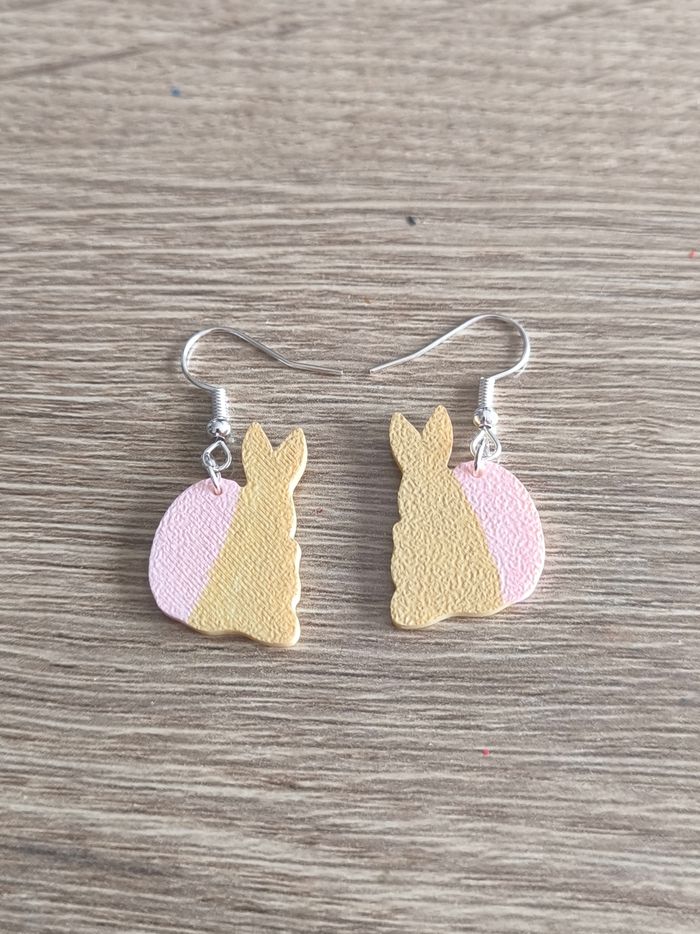 Boucles d'oreilles lapin - photo numéro 2