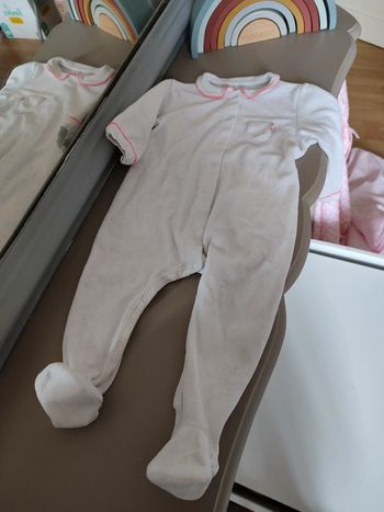 Pyjama blanc 12 mois Petit Bateau