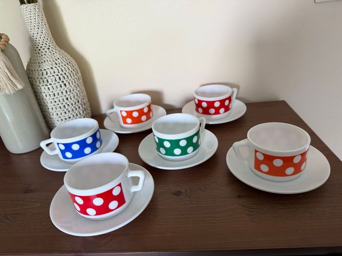 Ensemble de 6 tasses et 6 soucoupes Arcopal - photo numéro 5