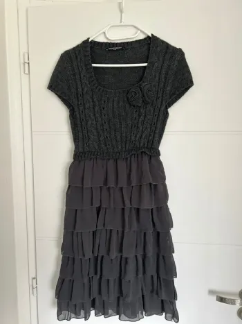 Robe grise bi matière