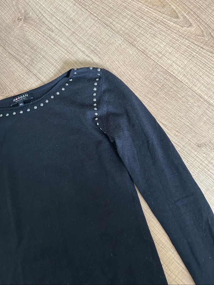 Pull noir à manches longues Morgan taille XS bon état - photo numéro 9
