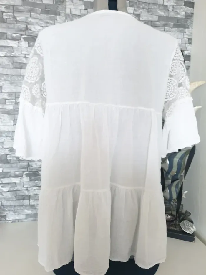 Blouse blanche Taille Unique - photo numéro 3