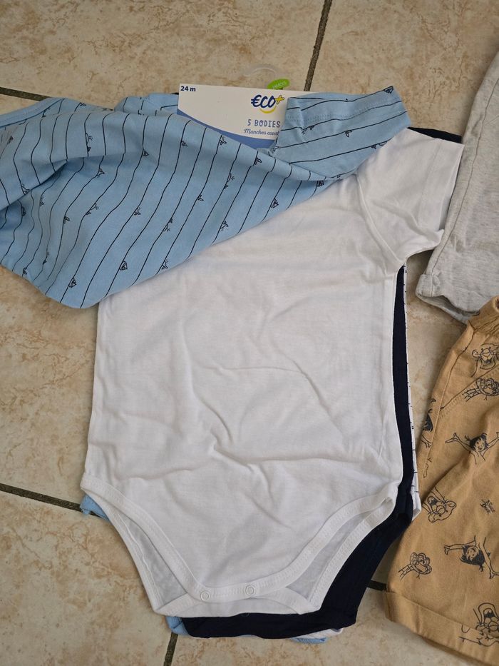 Lot bodys Manches courtes et shorts 24 mois - photo numéro 4