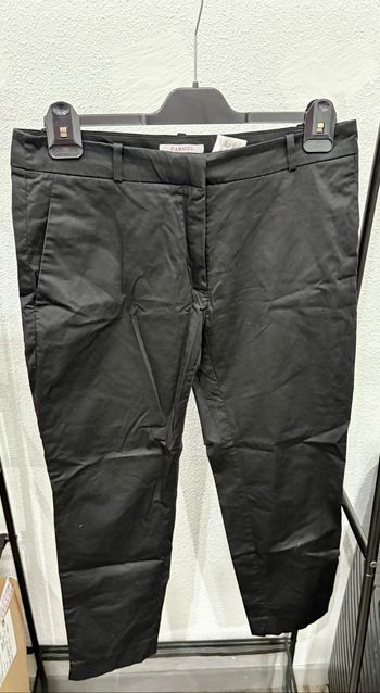 Pantalon noir Camaïeu en coton coupe droite - Taille 42