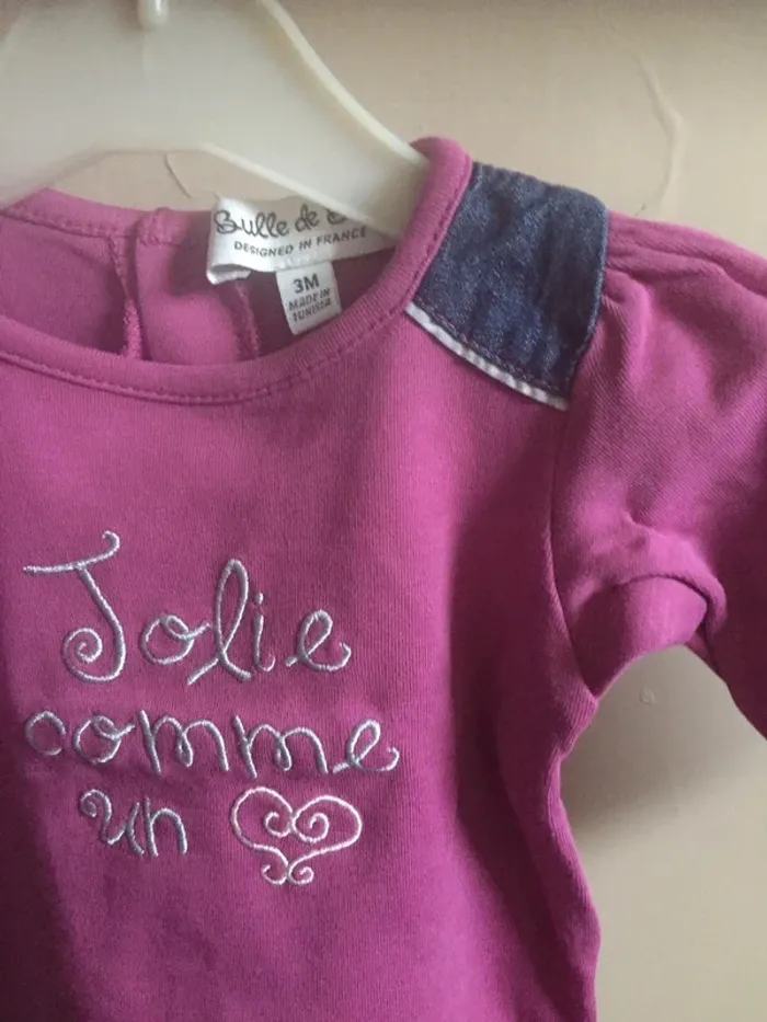 T-shirt framboise Bulle de BB 3M - photo numéro 3