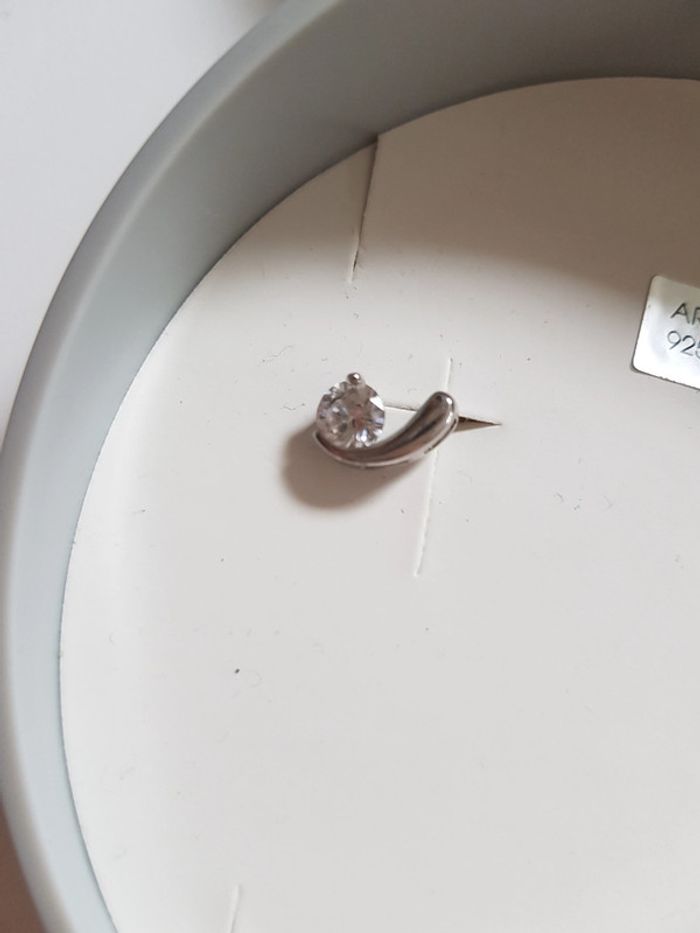 Boucles d'oreille argent 925 et oxyde de zirconium - photo numéro 9