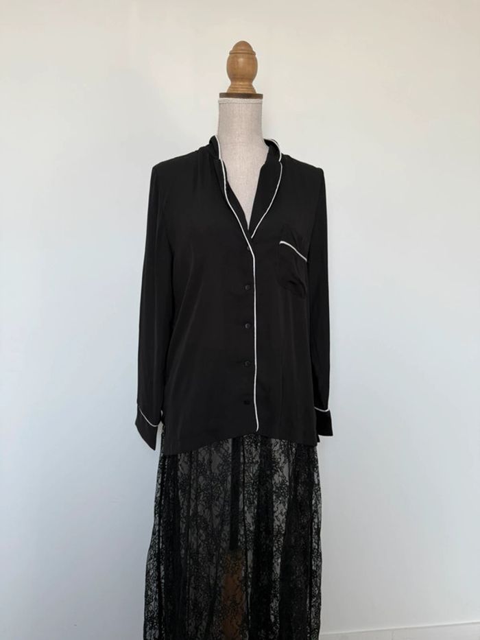 Chemise blouse camisa Overhemd Camicia blusa Camicetta folder oversize top maillot haut noir