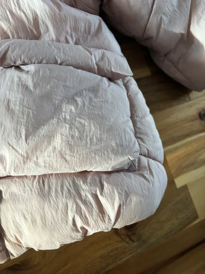 Doudoune rose poudré fluffy - photo numéro 2