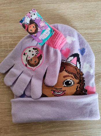 Ensemble gants et bonnet Gabby chat