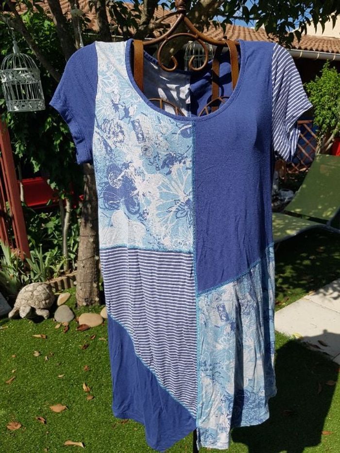 tunique robe bleu  femme. Blancheporte. taille 46/48