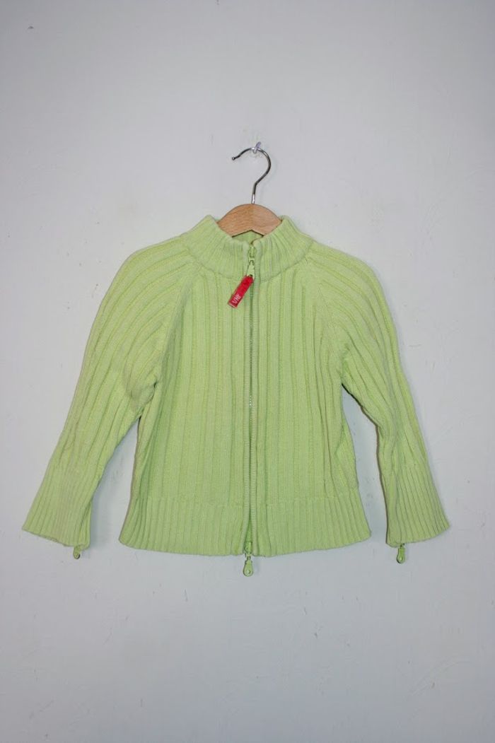 Gilet vert clair Vynil Fraise 5 ans
